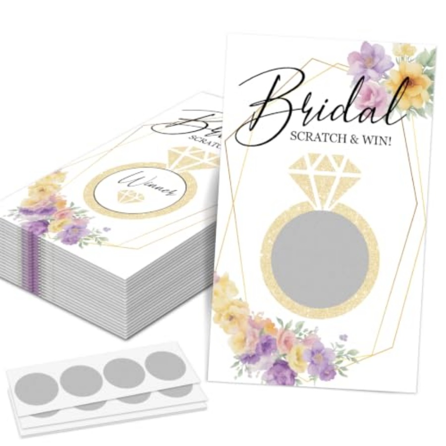 Party Games Bridal Shower - Золотое кольцо для свадебной вечеринки: игра-скретч