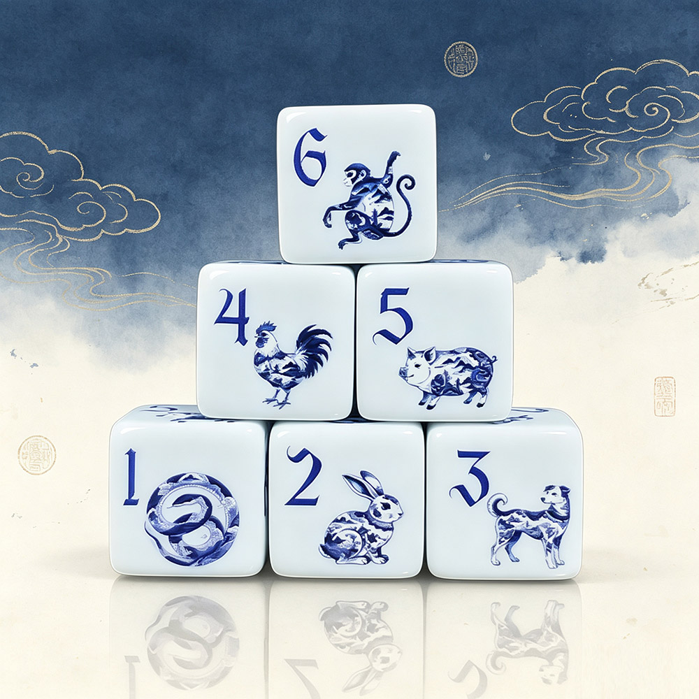 Zodiac Party Games - Набор из 12 акриловых кубиков D6