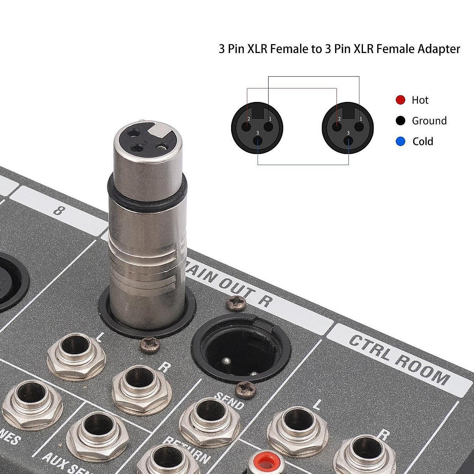 Party Games Stream - XLR Adapter Extension Coupler 3 Pin